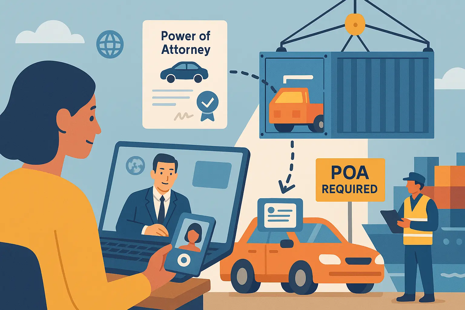 Power of attorney reviewed for releasing car from port and customs